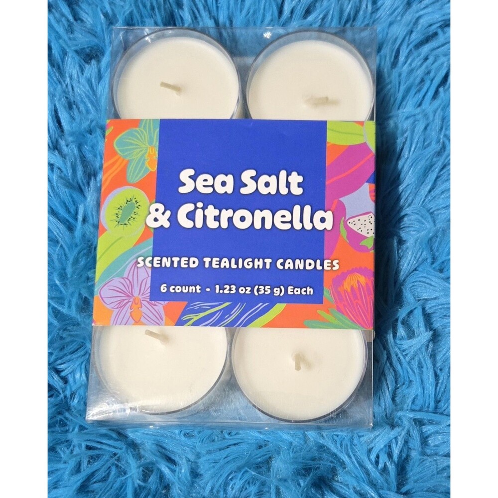 Sea Salt and Citronella Scented Tealight Candles
